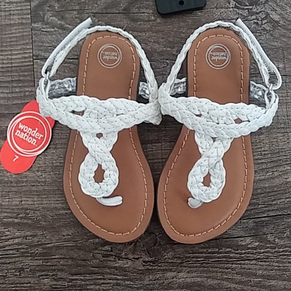 White Velcro sandals